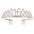 13th Birthday Crown for Girls & Official Teenager Birthday Decoration Set 16th Birthday Tiara Gifts for Teen Girls Rose Gold. 