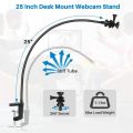 Webcam Stand, Upgraded Webcam Mount Stand with Flexible Gooseneck Arm and Clamp, Suit for Logitech Webcam C920,C922,C930. 