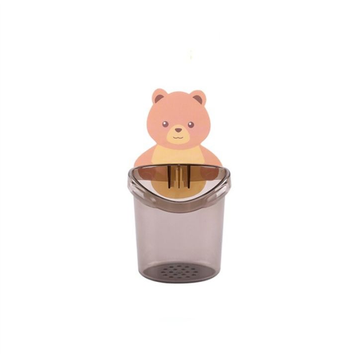 The Bear Wall Mounted Toothbrush Holder and Paste Kids Things Bathroom Accessories Shelf Storage