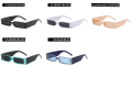 Rectangle Frame Fashion Sunglasses Punk Vintage Design Black Shades Future Fashion Glasses Luxury For Men Women. 