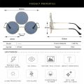 Novel Third Eye Round Metal Frame Sunglasses Chinese Style Erlang God Three Eyes Glasses Funny Party Halloween Cosplay Glasses. 