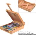 Portable Painting Storage Box Easel Beechwood Easel Box Adjustable Table Ske.tch Box Easel Wooden Artist Storage Case Easel for Drawing, Painting. 
