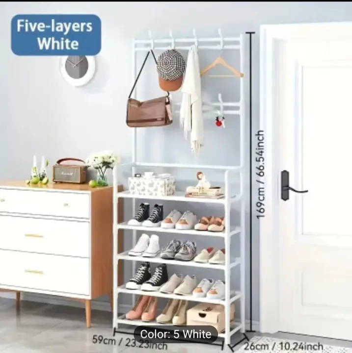 Multi-Function%205%20Layers%20Shoe%20&%20Coat%20Rack%20with%20Hanger,%20Living%20Room%20Clothes%20Metal%20Storage%20Rack,%20Easy-to-Assemble%20Simple%20Storage%20Rack,%20Other%20Miscellaneous%20Items%20Storage%20Shelf,%20Suitable%20for%20Entrance,%20Bedroom,%20Living%20room%20and%20Bathroom%20-%20Image%206