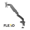 Flexo Single LED Adjustable Monitor Arm Stand | Desk Mount Compatible with 13" to 27" LED Displays, Supports 360° Rotation. 