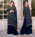 Stylish Heavy Embroidery Hania Amir 3 Peice Dress For Girls - Stiched Suit Sequence Pearls Embroidered 3 Pc Dress For Women - Unique and Elegant Premium quality. 