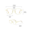 EB Retro Versatile Irregular Small Frame Glasses Anti Blue Light Metal Frame Transparent Glasses for Women. 