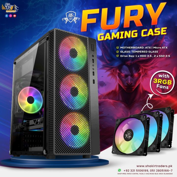 AA Tiger Fury Black Gaming Casing