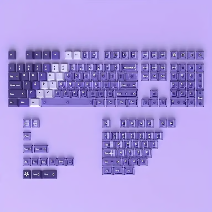 Gradient Transparent Keyboard Keycaps Set 150 Keys | Cherry Profile PBT ...