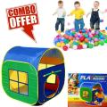 Big Tent House With 50 Soft Plastic Balls For Kids. 