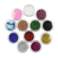 Nail art fine pink 12-color color gradient laser glitter glitter glitter g. 