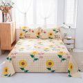 Yellow bed sheet one-piece four-season general-purpose sanding student dormitory double bed special multi-specification pillowcase two-piece set. 