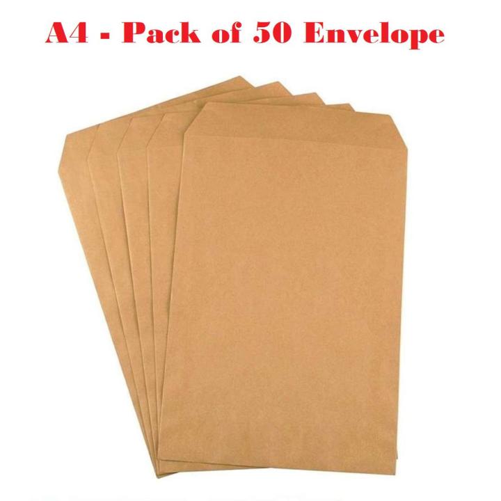 Pack of 50 Brown Envelope - Medium - A4 Size