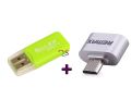 USB OTG Card Reader - 2in1 Adopter. 