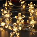 LED Cherry Blossom Lamp Street Garland Wedding Christmas Decoration for Home Festoon Fairy Lampki Led Lights New Year for Garden--Warm White--3m 20Led. 