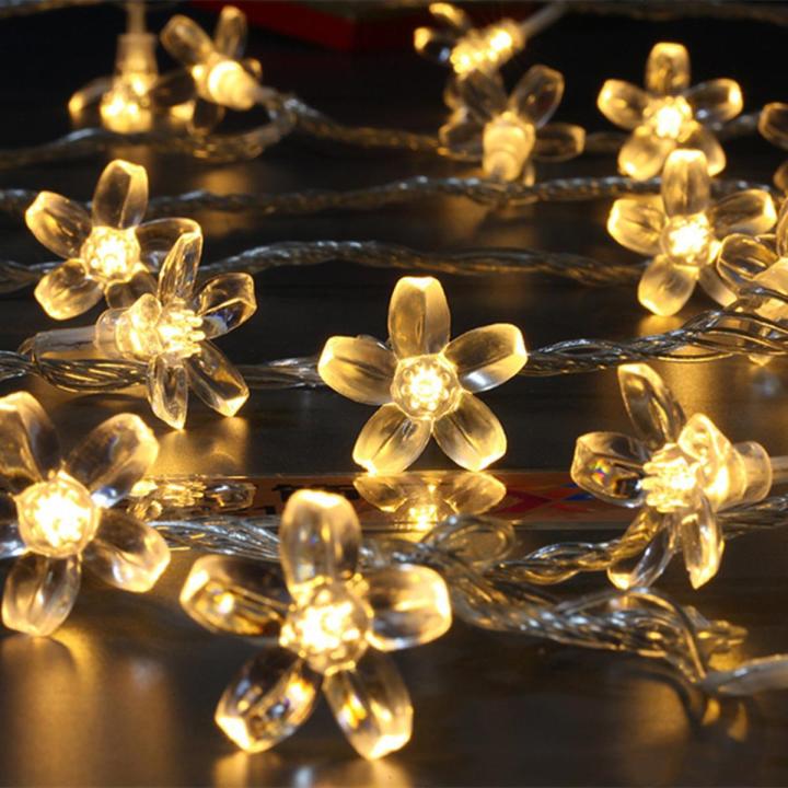 LED Cherry Blossom Lamp Street Garland Wedding Christmas Decoration for Home Festoon Fairy Lampki Led Lights New Year for Garden--Warm White--3m 20Led