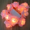 LED Rose Flower Fairy String Lights Powered by Batteries (10 LED ROSE). 