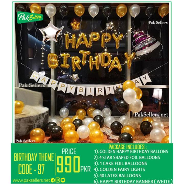 Big Birthday Golden Black & Silver Theme – Surprise Birthday party (Deal Code – 97 )