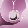 Transparent Pink Air 39 Airpods Earbuds for Girls Bluetooth 5.3 Crystal Stereo Earphones Case. 