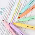 6Pcs/Set Double Head Fluorescent Highlighter Pen Markers Pastel Drawing Pen For Student School Office Supplies Cute Stationery. 