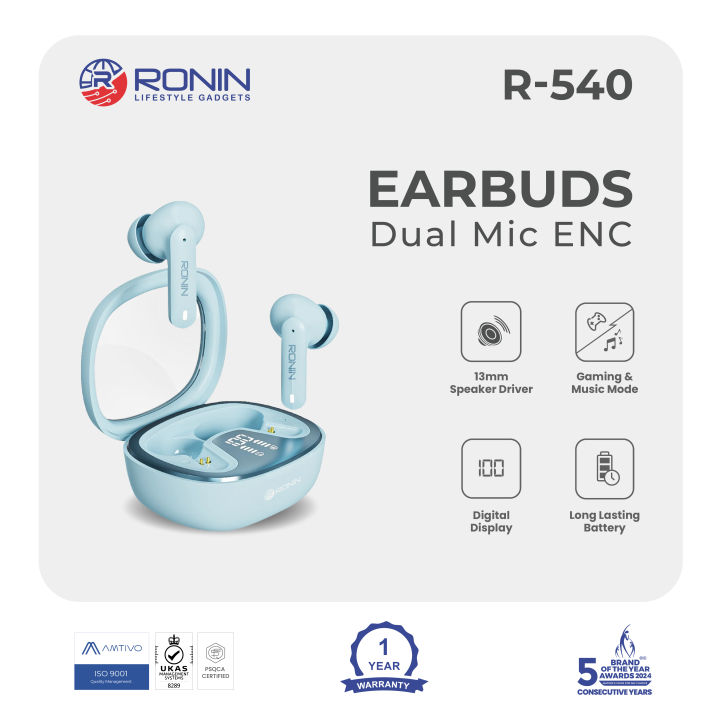 Ronin%20R-540%20ENC%20Earbuds,%2013mm%20Driver%20&%20Bluetooth%205.3,%20Noise%20Cancelling,%20Touch%20Controls%20&%207%20Hours%20Battery,%20Gaming%20Mode%20&%20Voice%20Assistants%20Supported,%20Android%20&%20iOS%20Compatible,%20Clear%20Sound%20&%20Hands-Free%20Calls%20-%20Image%202