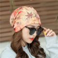 Hat: Female Spring and Summer Bald Head Breathable Chemotherapy Cap Woman Tulle Scarf Confinement Nightcap Indoor Yoga Hat Maternity Head Cap. 