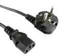 1.5m C13 IEC EU 2 Pin Round AC Power Plug cord Cable Lead wire. 
