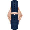 Emporio Armani Meccanico Blue Leather Strap Blue Dial Automatic Watch for Gents - AR60050. 