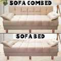 Sofa CumBed 3 Seater off white  Valvet & Custumize Colours Special offer Available. 