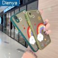 dienya For OPPO A37 OPPO A37F Case Cartoon Cute Rainbow Pattern Thin Shockproof Frosted Transparent Hard Cases Silicone Back Cover. 