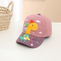 Cute Cartoon Dinosaur Kids Baseball Cap Autumn Winter Corduroy Children Hat Outdoor Warm Toddler Casual Bonnet 2-5Y. 