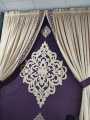 Velvet Laser Cut Motif Curtain Blinds Customized for Elegant Window Treatment. 
