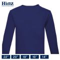 Hinz Youth Essential Round Neck Unisex Top (Full Sleeves) Combed Cotton Interlock. 