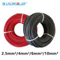 Shipping Free H1z2z2-K Solar Panel Cable Photovoltaic Wire 12 10 Awg 4mm2 6mm2 Wire Tinned Copper Xlpe Jacket Tuv En50618. 