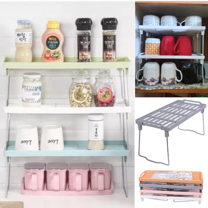 1%20Piece%20Folding%20Stack%20up%20shelf%20Kitchen%20Organizer%20Cabinet%20Shelves%20foldable%20Shelf%20Stand%20SpiceJars%20Rack%20Cupboard%20Storage%20Support%201%20Tier%20Kitchen%20accessories%20Pantry%20Organizer%20-%20Image%202