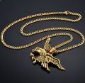 Eagle Necklace for Men , Stainless Steel Eagle Pendant Necklace , Punk Style Men's Jewelry Necklaces ,  Gold and Silver Color Eagle Chain Necklace , Men's Punk Eagle Chain Collares , Chains for men's , Eagle necklace ,. 