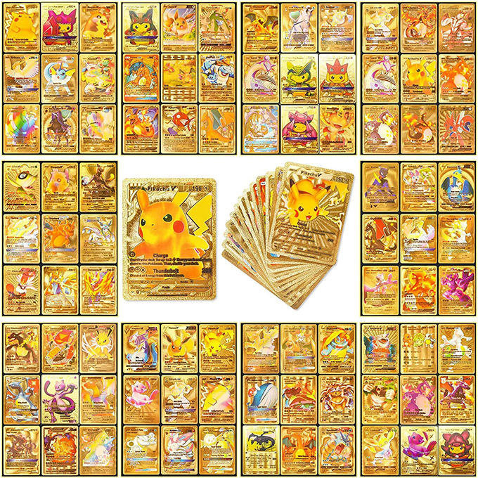 English Version Pokmon Tcg 55 pcs Card For Fans Collection - Golden  Edition | Daraz.pk
