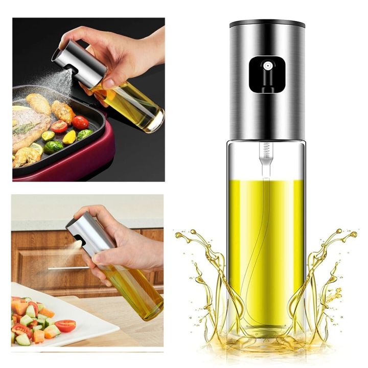Glass Oil Spray Bottle Pump for Oil-Control Kitchen Olive Oil-Sprayer Pot Bottle Dispenser Gadget Cooking Tools For BBQ,Baking,Frying,Salad