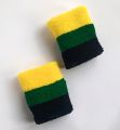 1 Pair (2pcs) Cotton Wrist Band Fiber Wrist Sweat Band Sports Set Gym Fitness Towel Fancy Dress Run Wristband Wrist Guard Support with Antibacterial and Moisture Wicking for Working Out Soft Moisture Absorbent Cotton Terry Cloth for Women & Men. 