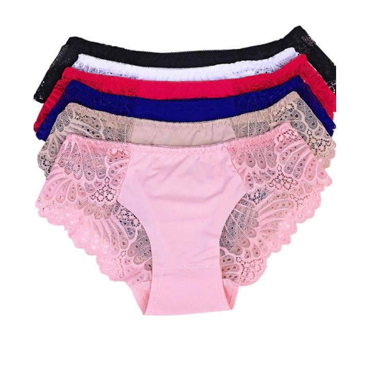 Pack of 2 Ladies Soft Comfy Floral Lace Design Panties