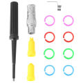 200Mhz Oscilloscope Probe Clip Scope Test BNC End Probe P2200 10X/1X Black with Adjust Tool Kits. 
