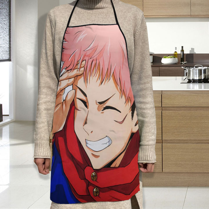 Jujutsu Kaisen Apron Grill Kitchen Chef Apron Professional For Bbq Baking Cooking For Men Women 68x95cm