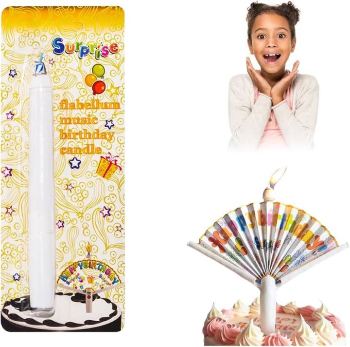 Candle | Fan Birthday candle| Flabellum music Birthday candle  | Surprise clown reusable Birthday candle |Novelty Candle for cake , Birthday fun , Kids Birthday cake | In best quality