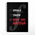 Apna Time Ayega Design Spiral Notebook Printed Customized Notebooks for University College and Best for Students cute Notebooks by Favourite Plus. 