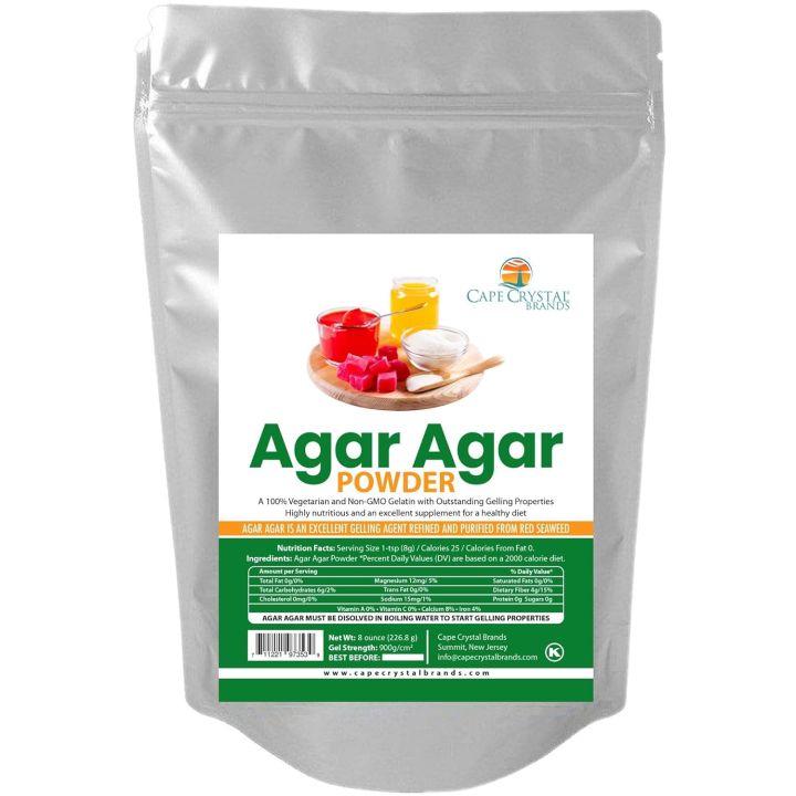 "Organic Agar-Agar Powder 100gm  Plant-Based Gelling Agent for Puddings,  Cheesecakes & Custards" | Daraz.pk