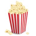 Popcorn Boxes - 5.5 Inch By 3.5 Inch - Red Lines Popcorn Boxes - Pack Of 20 Popcorn Box. 
