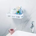 Plastic Multipurpose Kitchen Bathroom Shelf Wall Holder Wall Mounted Shelf for Bathroom. 