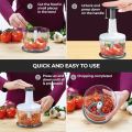 Chopper Machine - Chopper - Hand chopper - Manual Food Chopper - Speedy Chopper -  Manual Chopper - Hand Chopper Vegetable Chopper - Speedy Chopper with 3 Curved Stainless Steel Blades 1500ML. 