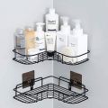 Metal Bathroom Corner Rack Storage Shelves -1 PC Black. 