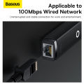 Baseus USB Ethernet Adapter, USB3.0 to Network Gigabit RJ45 LAN 100 1000Mbps Adapter Converter Compatible for Laptop MacBook USB Ethernet Network Card. 