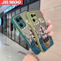 JIUMOO For OPPO Reno 7 4G OPPO F21 Pro 4G Case Cartoon Cute Gundam Frosted Transparent Back Cover Lens Camera Protect Phone Case Edge Full Cover Casing Hard Cases. 